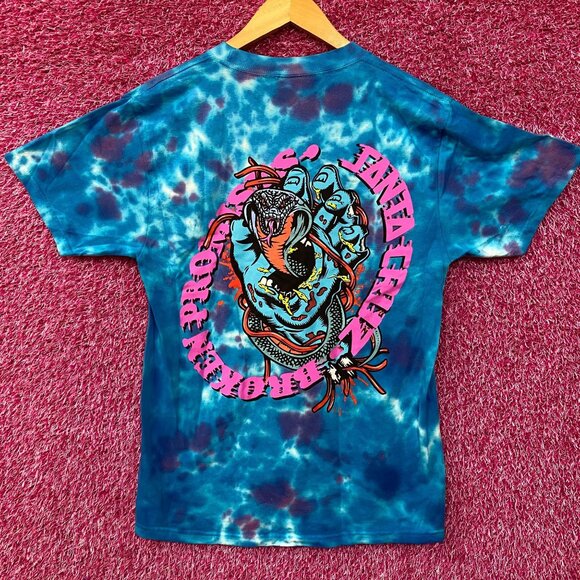 Broken Promises Hand and Cobra tiedye tshirt size Small - Picture 1 of 4